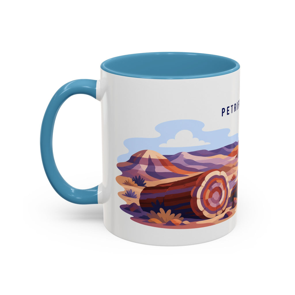 Petrified Forest National Park Coffee Mug | Solid Color Block Park Souvenir | 11oz 15oz Accent Mug