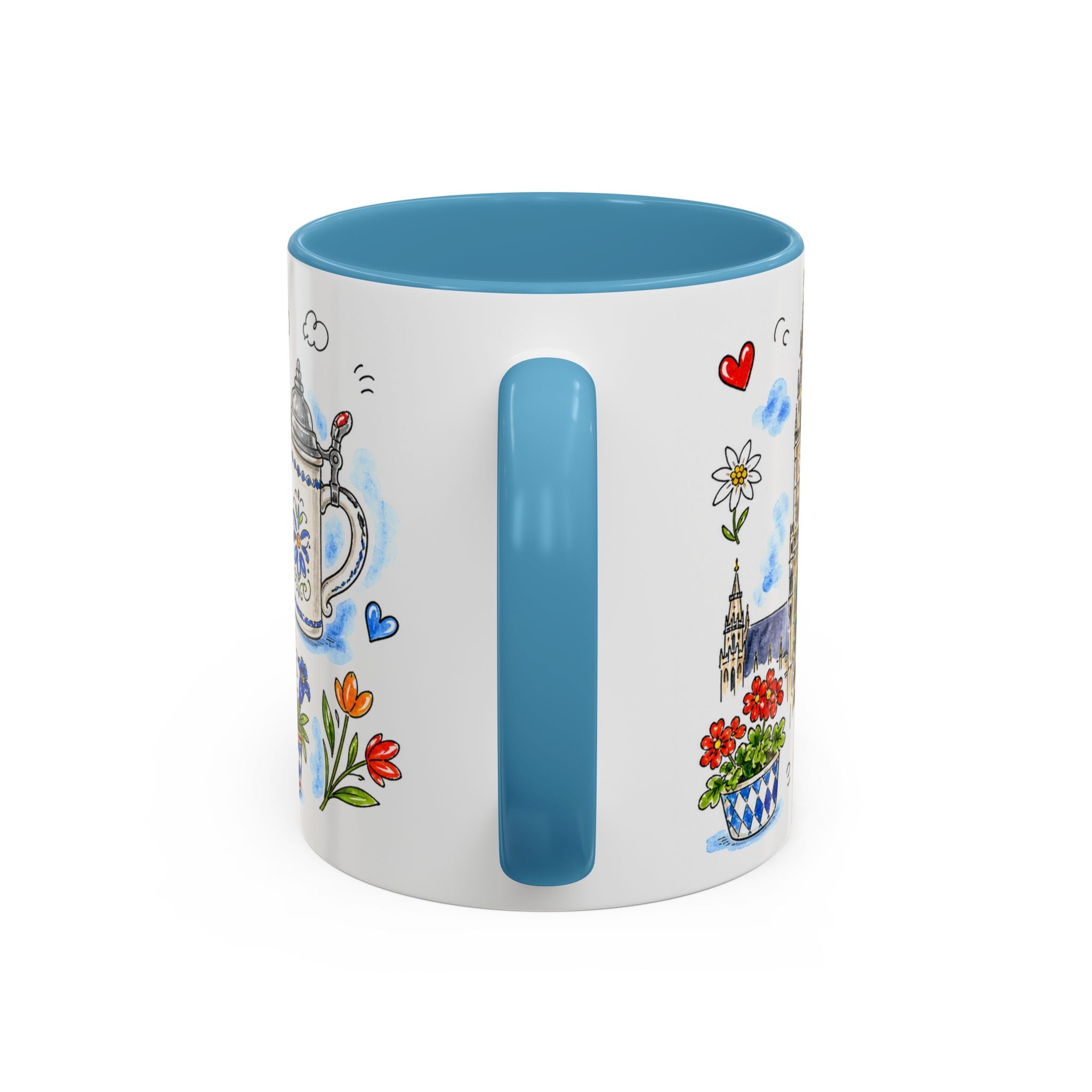 Munich Travel Mug | European City Souvenir Accent Coffee Mug | 11oz 15oz Ceramic Cup