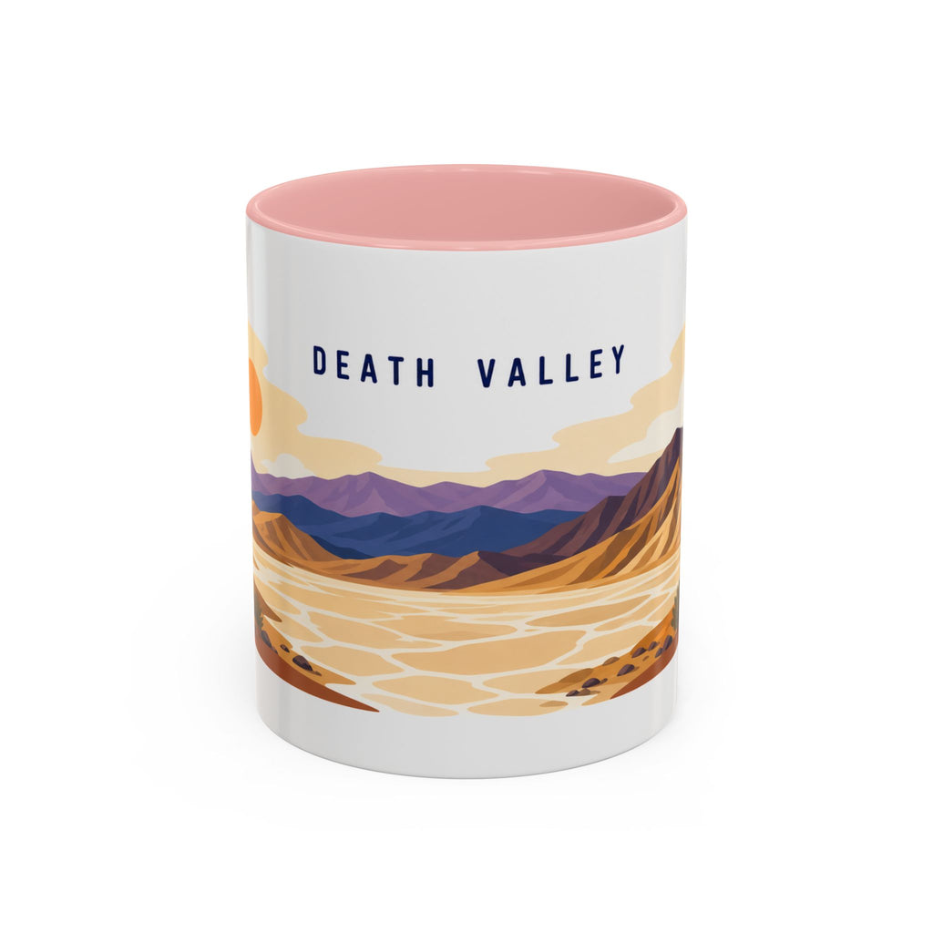 Death Valley National Park Coffee Mug | Solid Color Block Park Souvenir | 11oz 15oz Accent Mug