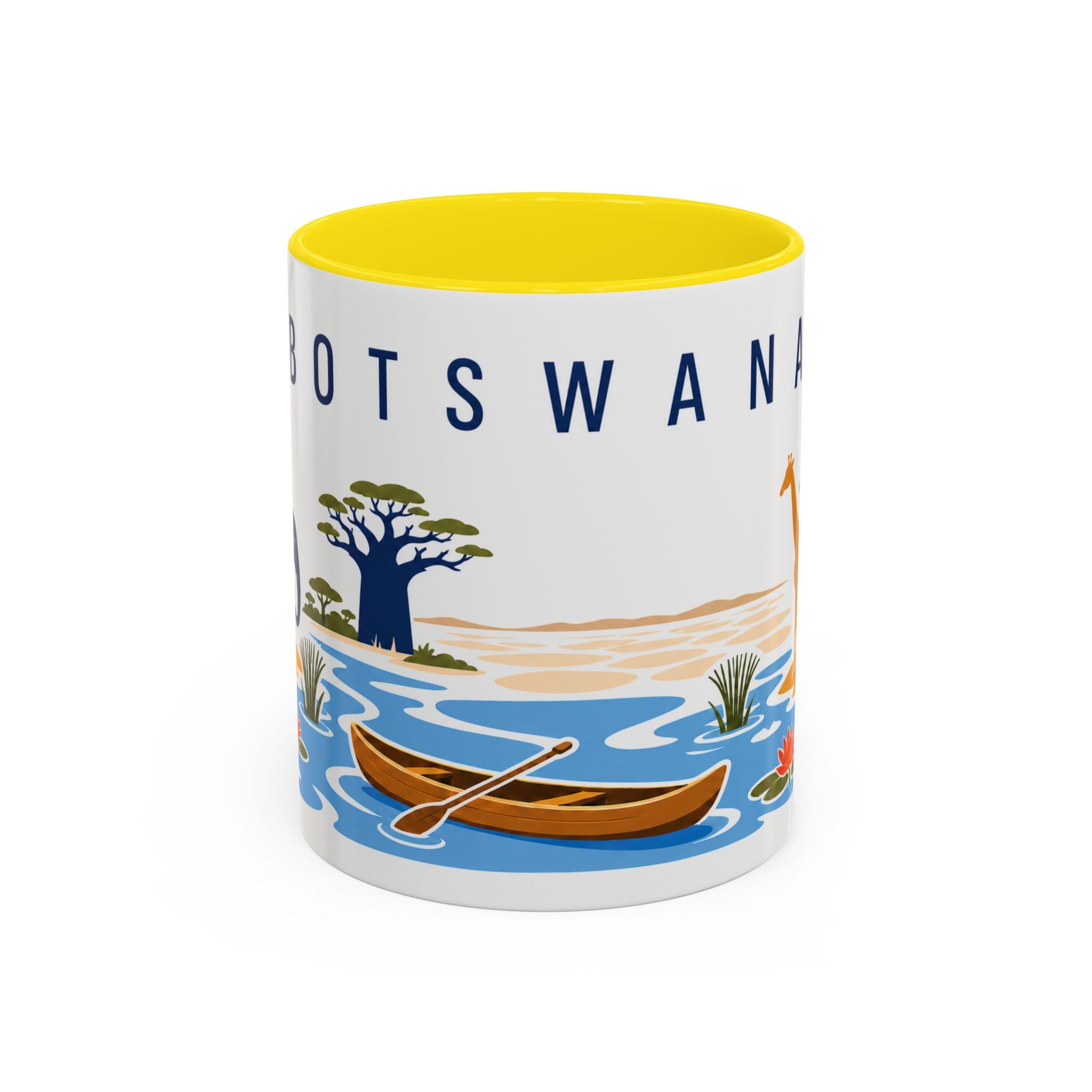 Botswana Coffee Mug | Travel Souvenir Accent Mug | Country Gift Ceramic Cup 11oz 15oz