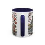 Osaka Coffee Mug | Japan Travel Souvenir | Vintage Illustrated City Gift | 11 oz 15 oz Accent Mug