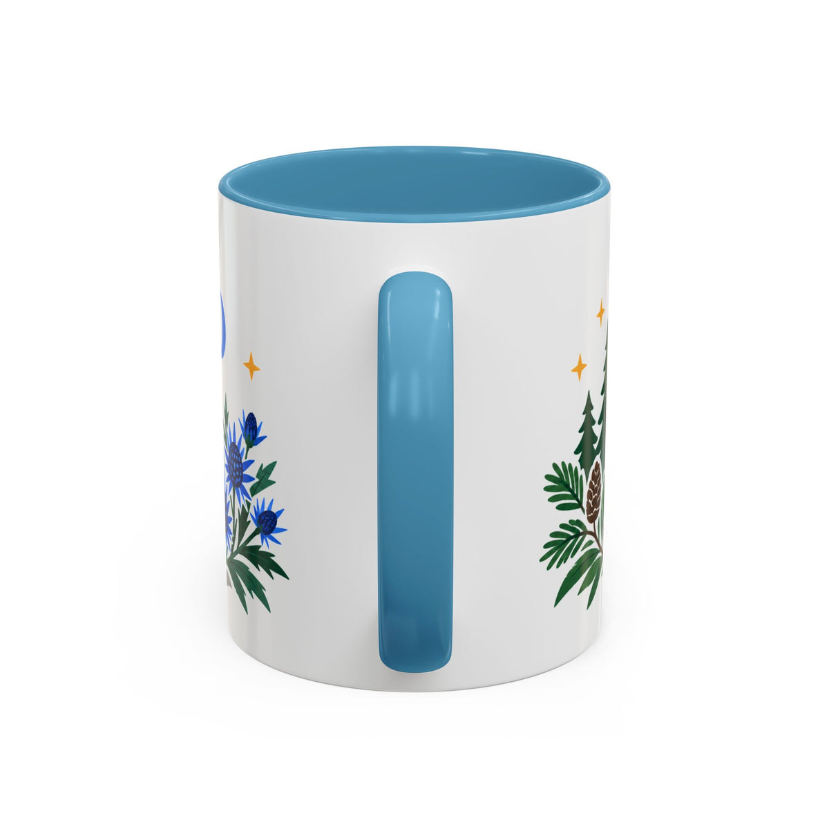 Capricorn Zodiac Coffee Mug | Sea Goat and Floral Design | Astrology Birthday Gift | 11 oz 15 oz Ceramic Accent Mug