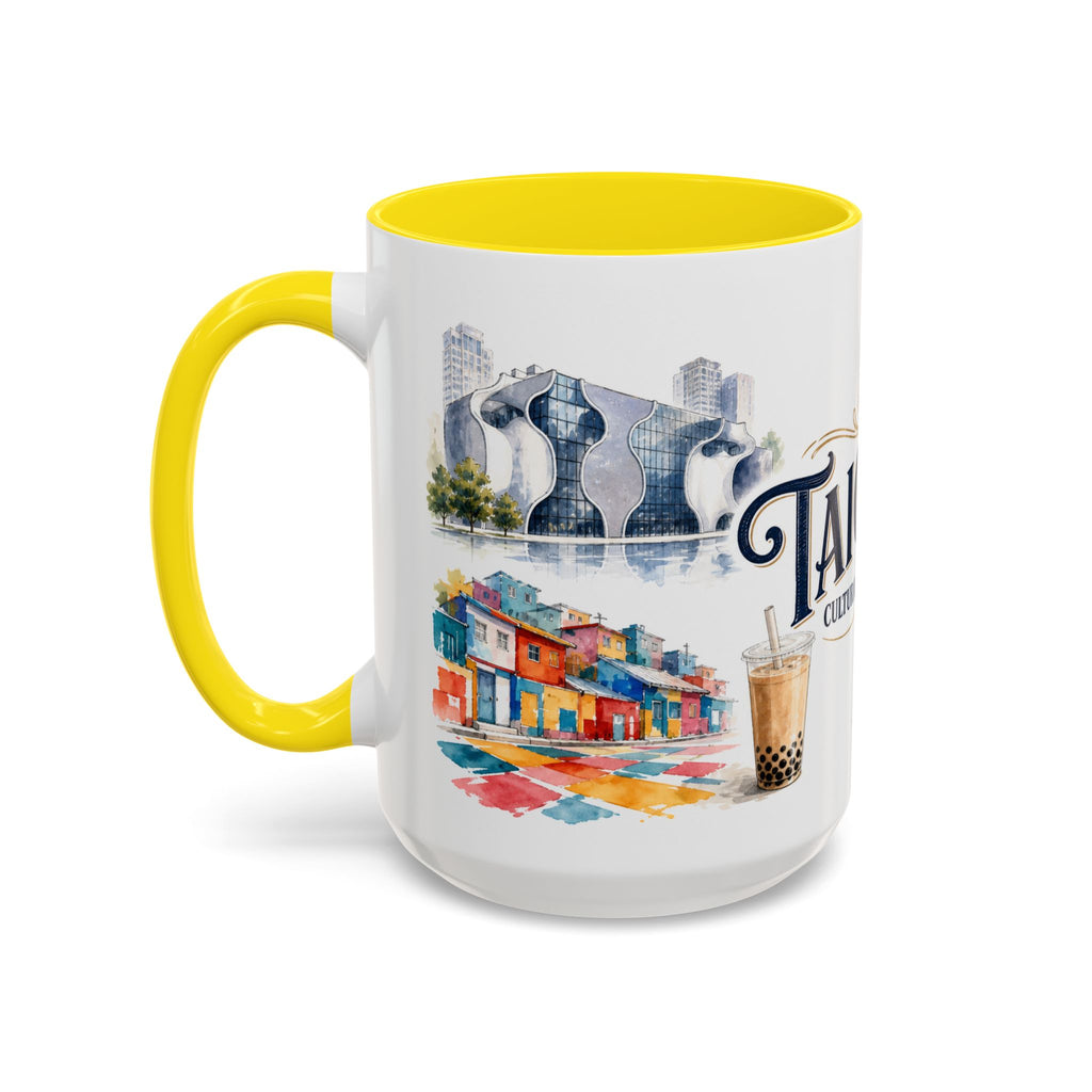 Taichung Coffee Mug | Taiwan Travel Souvenir | Vintage Illustrated City Gift | 11 oz 15 oz Accent Mug