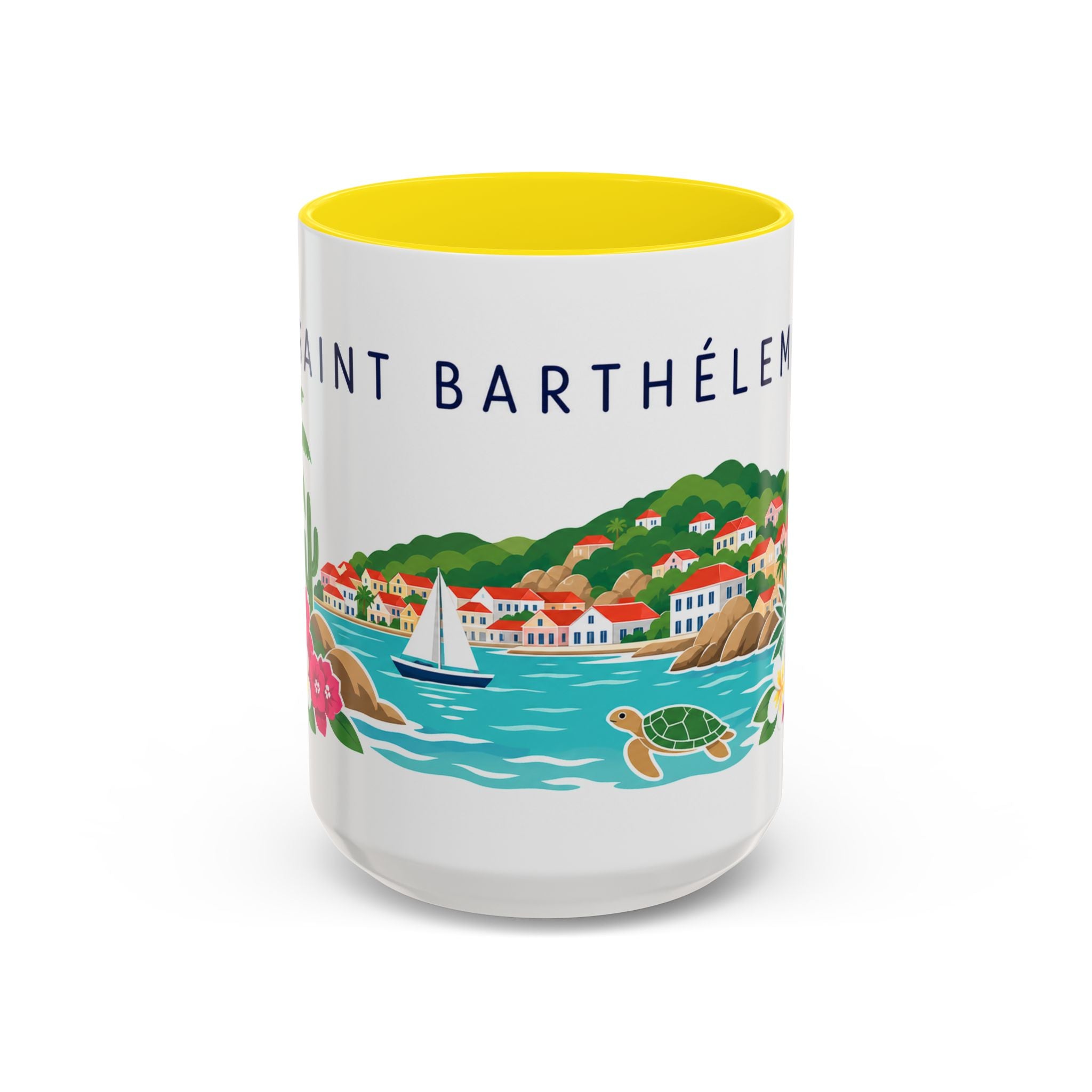Saint Barthélemy Coffee Mug | Travel Souvenir Accent Mug | Country Gift Ceramic Cup 11oz 15oz