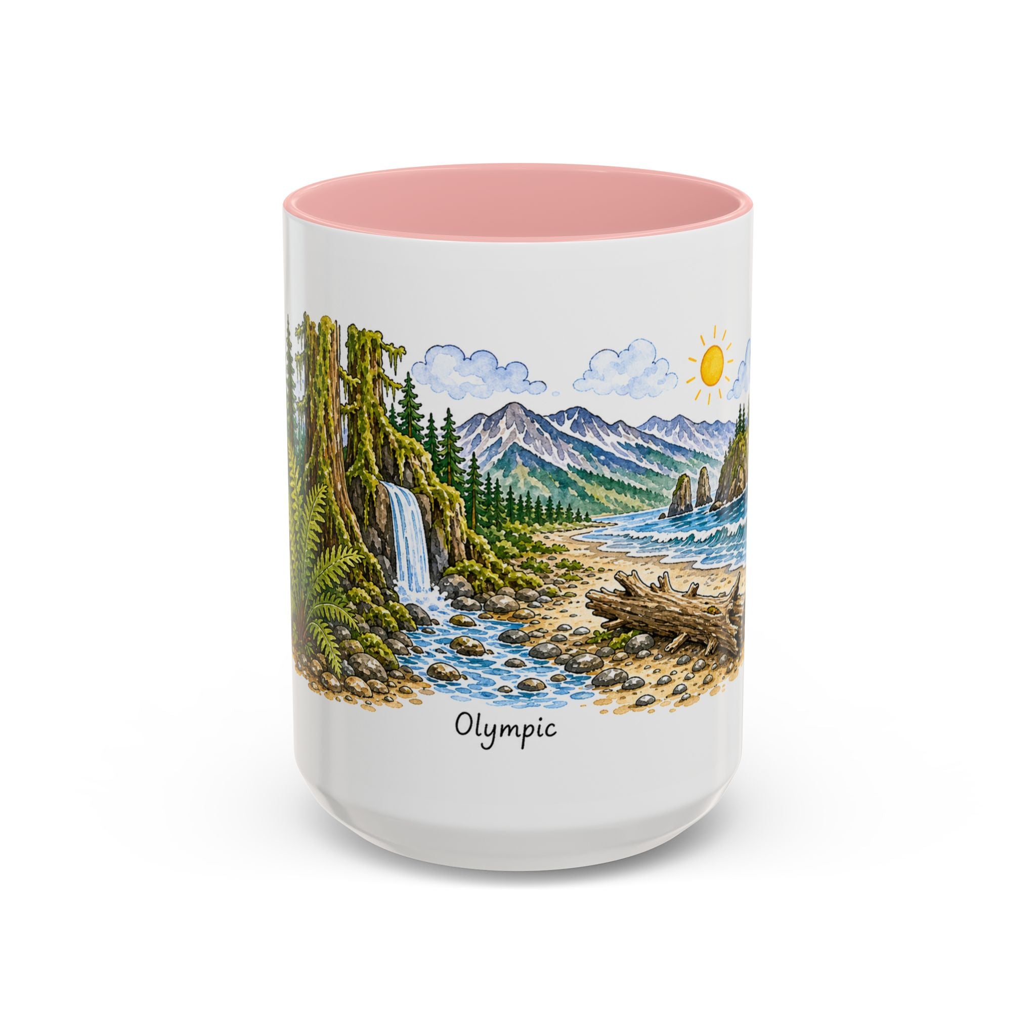Olympic National Park Mug | US Travel Souvenir Accent Coffee Mug | 11oz 15oz Ceramic Cup