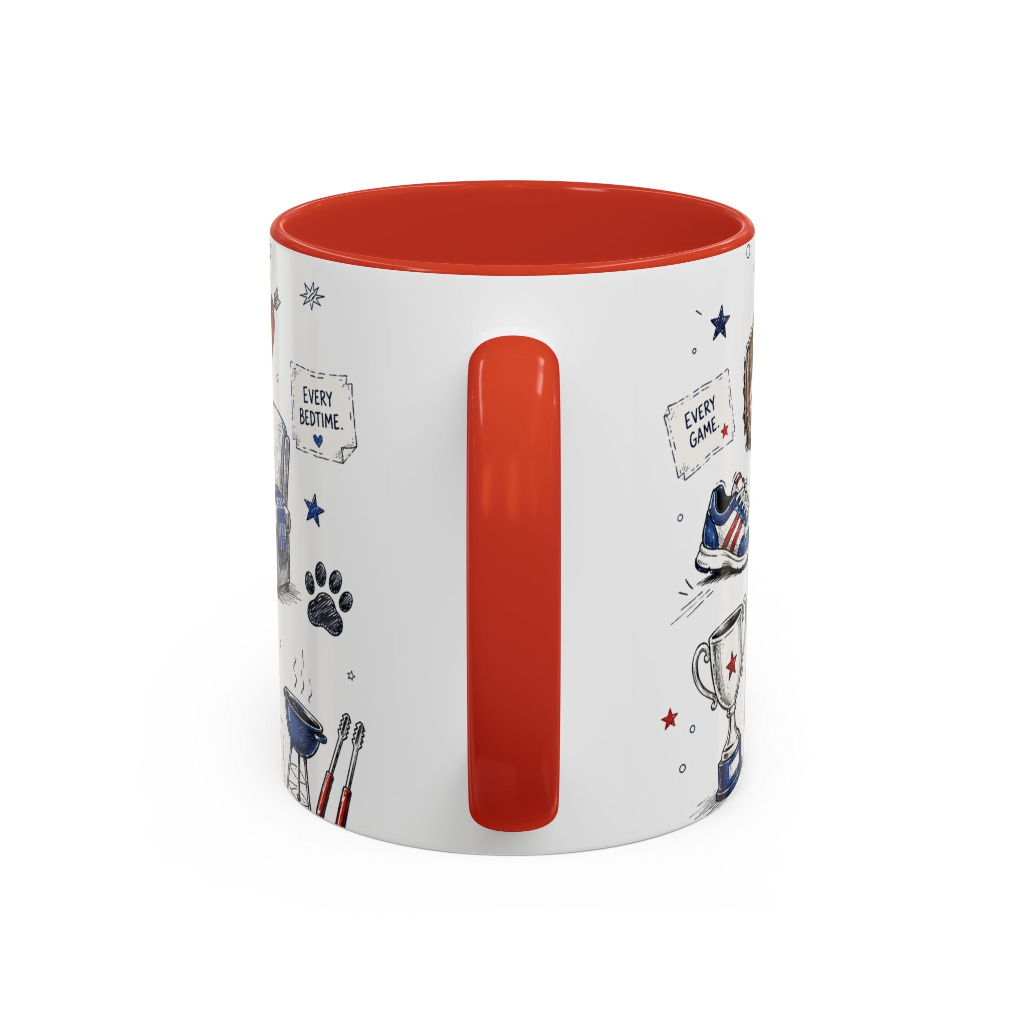 Super Dad My Hero Coffee Mug | Father's Day Gift for Dad | Accent Color Ceramic 11oz 15oz