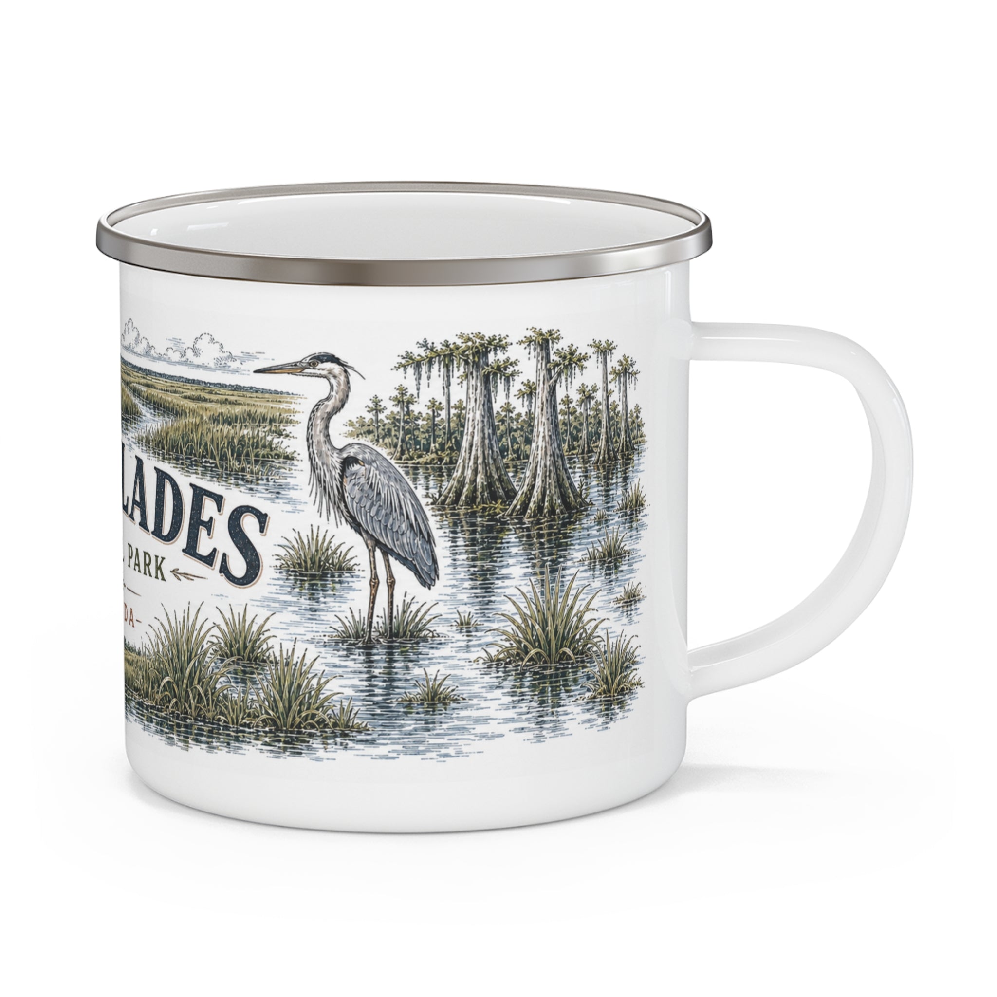 Everglades National Park Vintage Enamel Camping Mug | 12oz National Park Hiking Gift