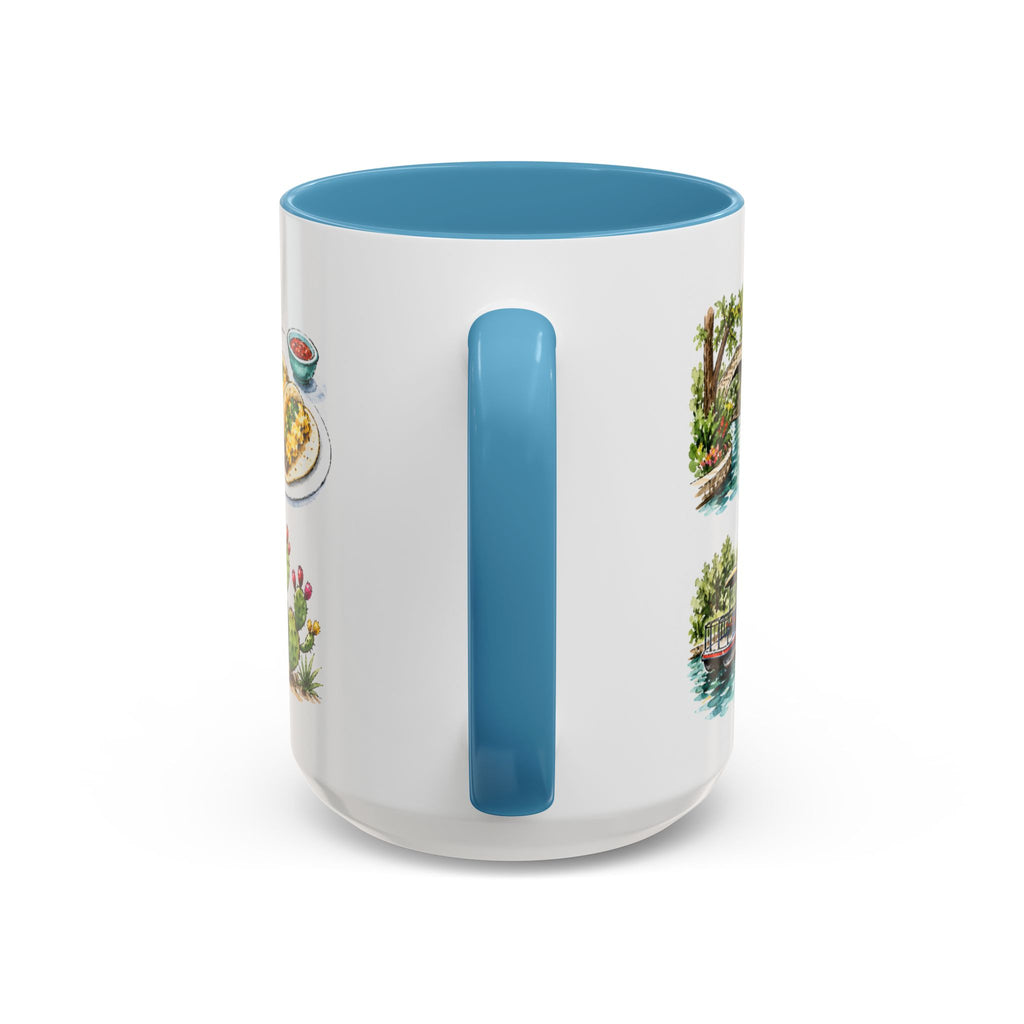 San Antonio Illustrated Travel Mug | City Souvenir Accent Coffee Mug | 11oz 15oz Ceramic Cup
