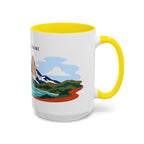 Torres del Paine Coffee Mug | Travel Destination Souvenir Gift | Accent Color Ceramic 11oz 15oz