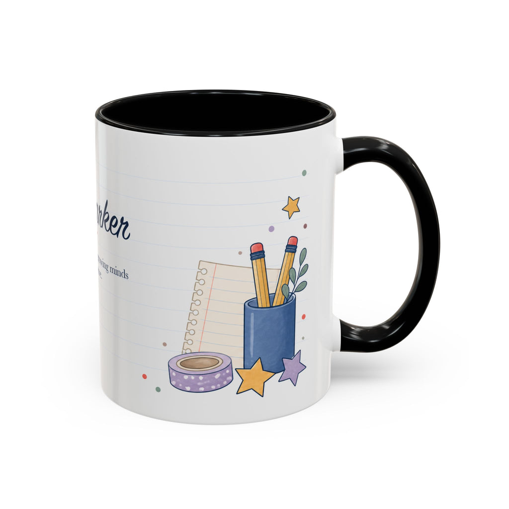 Personalized Teacher Mug | Custom Name Notebook Coffee Cup | Back to School Gift 11oz 15oz