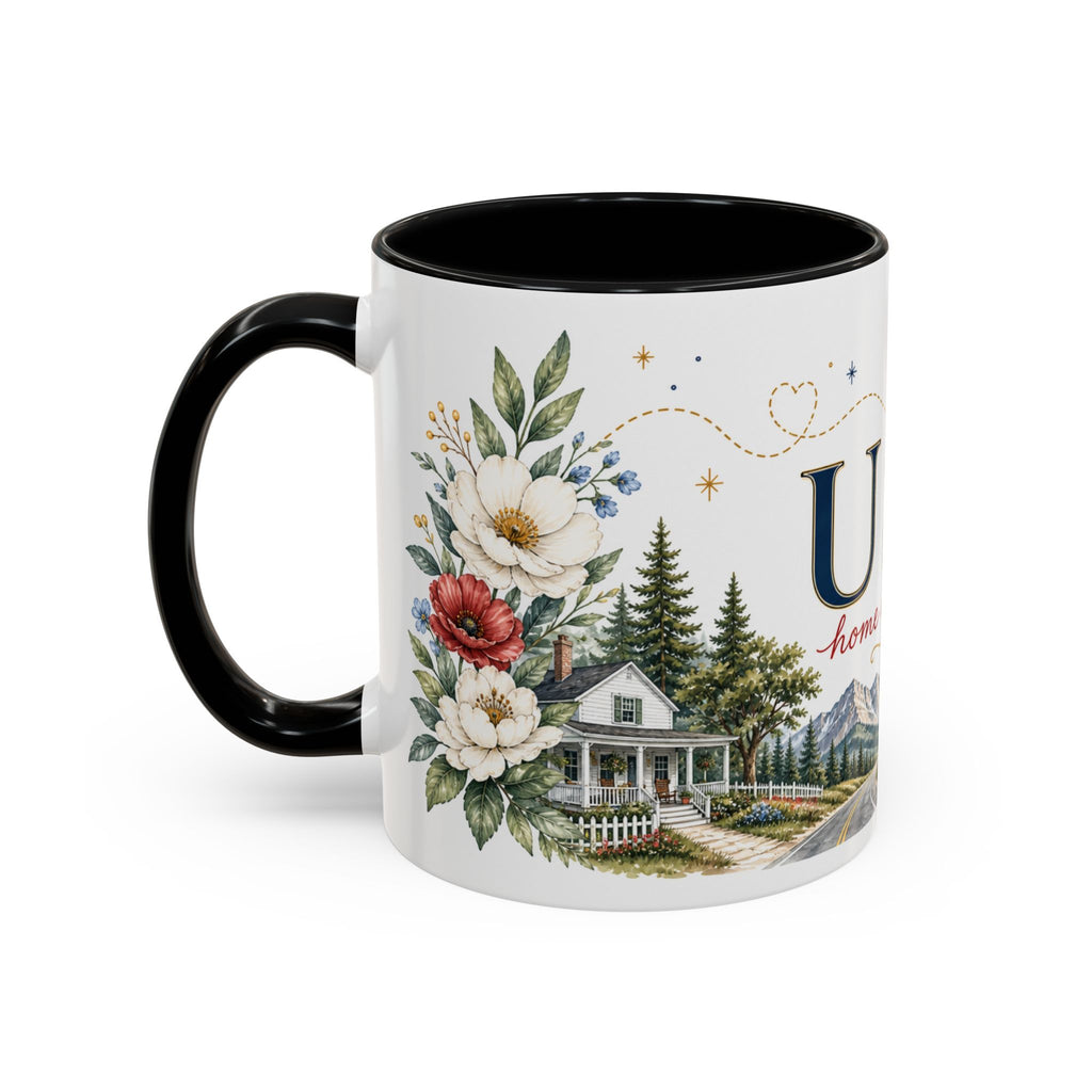 USA Home Country Mug | Moving Away Gift | Long Distance Friendship | 11 oz 15 oz Accent Mug