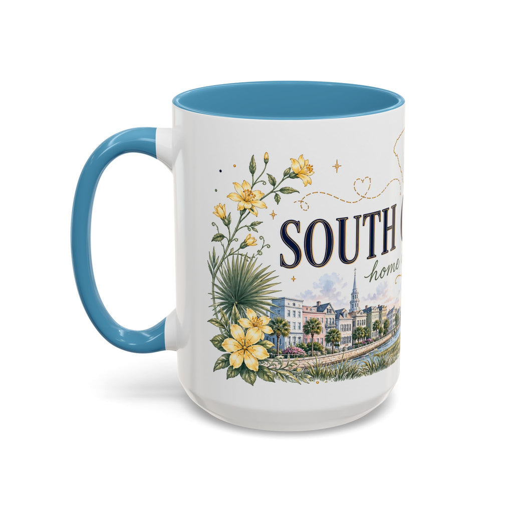 South Carolina State Mug | Botanical Map Accent Cup (11oz 15oz)