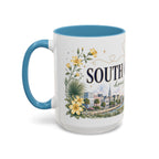 South Carolina State Mug | Botanical Map Accent Cup (11oz 15oz)