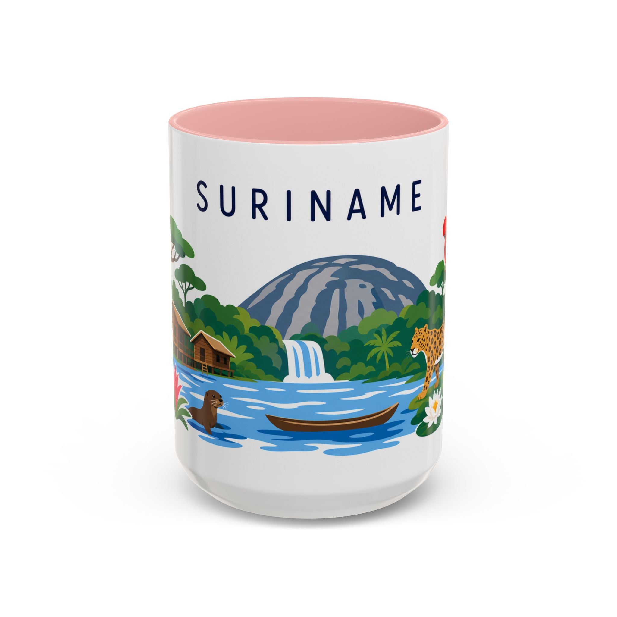 Suriname Coffee Mug | Travel Souvenir Accent Mug | Country Gift Ceramic Cup 11oz 15oz