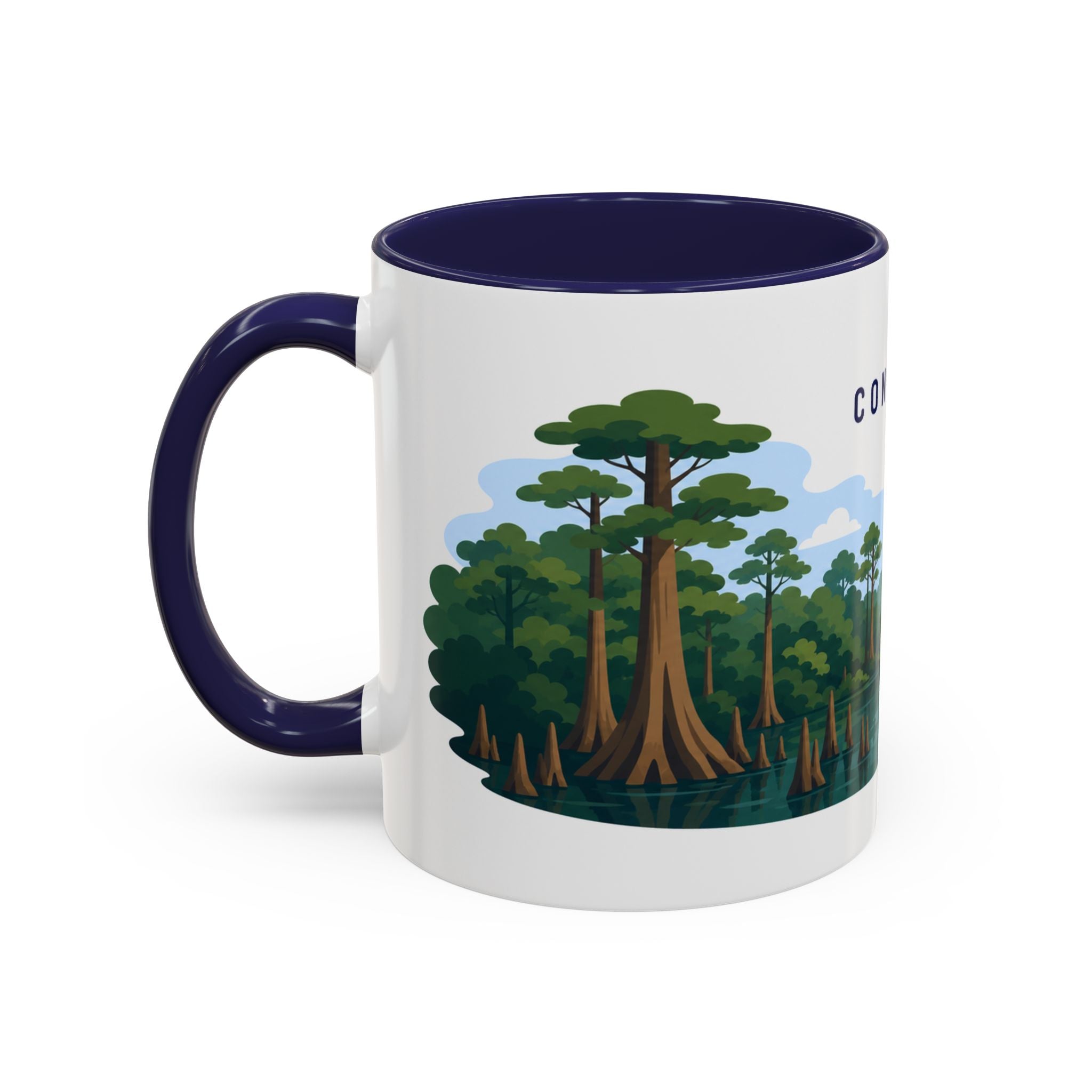 Congaree National Park Coffee Mug | Solid Color Block Park Souvenir | 11oz 15oz Accent Mug