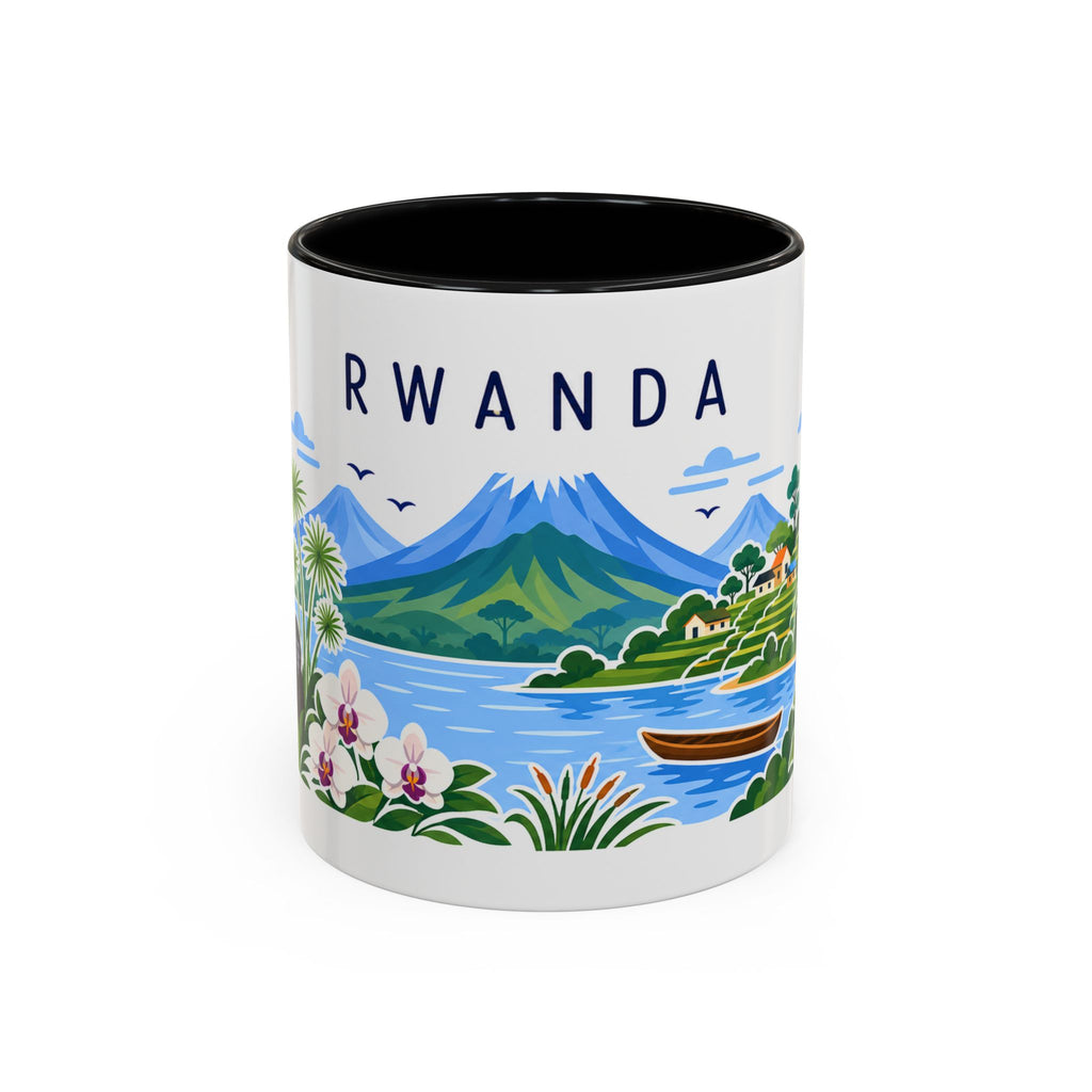 Rwanda Coffee Mug | Travel Souvenir Accent Mug | Country Gift Ceramic Cup 11oz 15oz