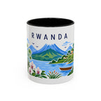 Rwanda Coffee Mug | Travel Souvenir Accent Mug | Country Gift Ceramic Cup 11oz 15oz