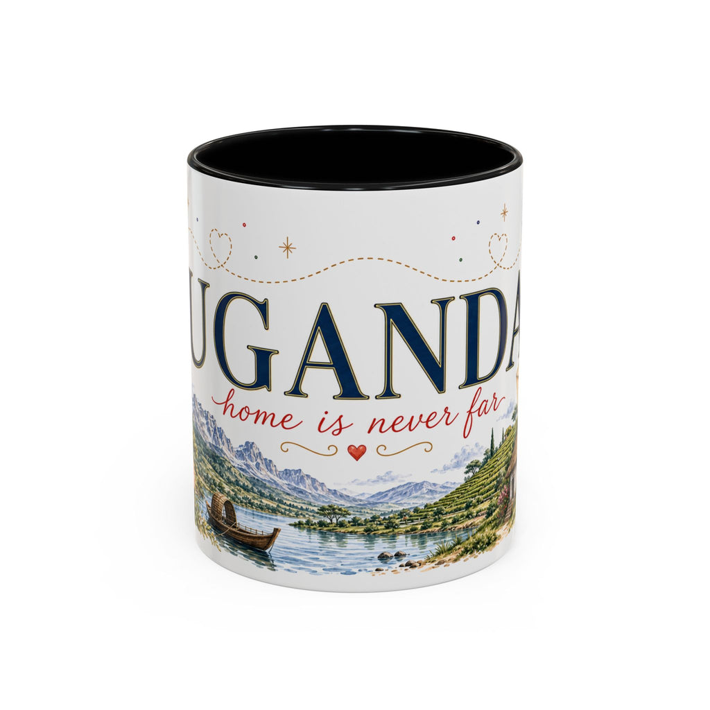 Uganda Home Country Mug | Moving Away Gift | Long Distance Friendship | 11 oz 15 oz Accent Mug