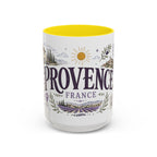 Provence Coffee Mug | Travel Destination Souvenir Gift | Accent Color Ceramic 11oz 15oz