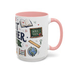 Best Teacher Ever Coffee Mug | Teacher Appreciation Gift | Accent Color Ceramic 11oz 15oz