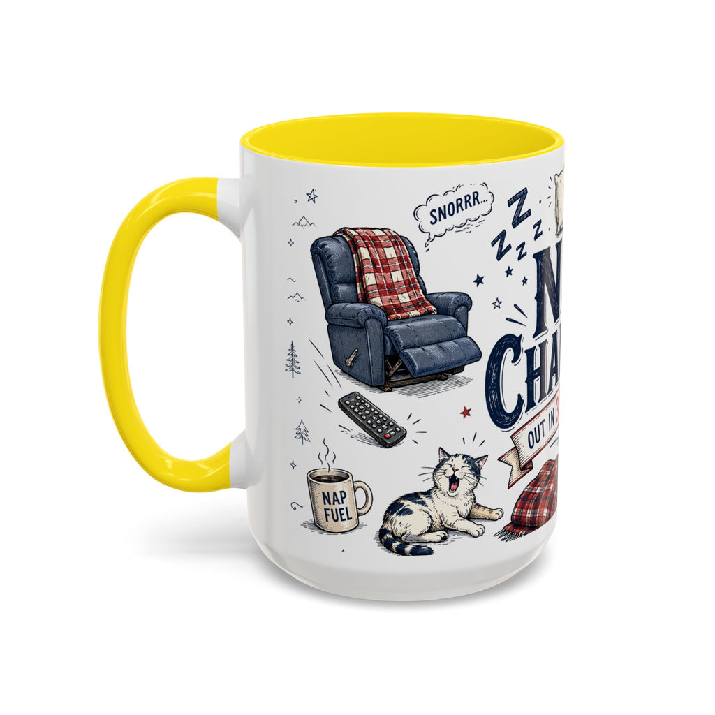 Nap Champion Coffee Mug | Father's Day Gift for Dad | Accent Color Ceramic 11oz 15oz