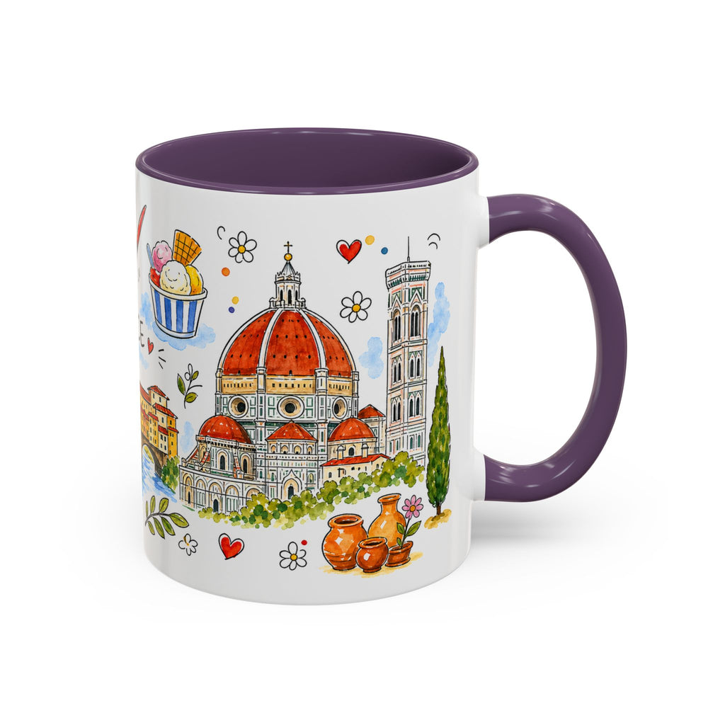 Florence Travel Mug | European City Souvenir Accent Coffee Mug | 11oz 15oz Ceramic Cup
