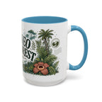 Borneo Rainforest Coffee Mug | Travel Destination Souvenir Gift | Accent Color Ceramic 11oz 15oz