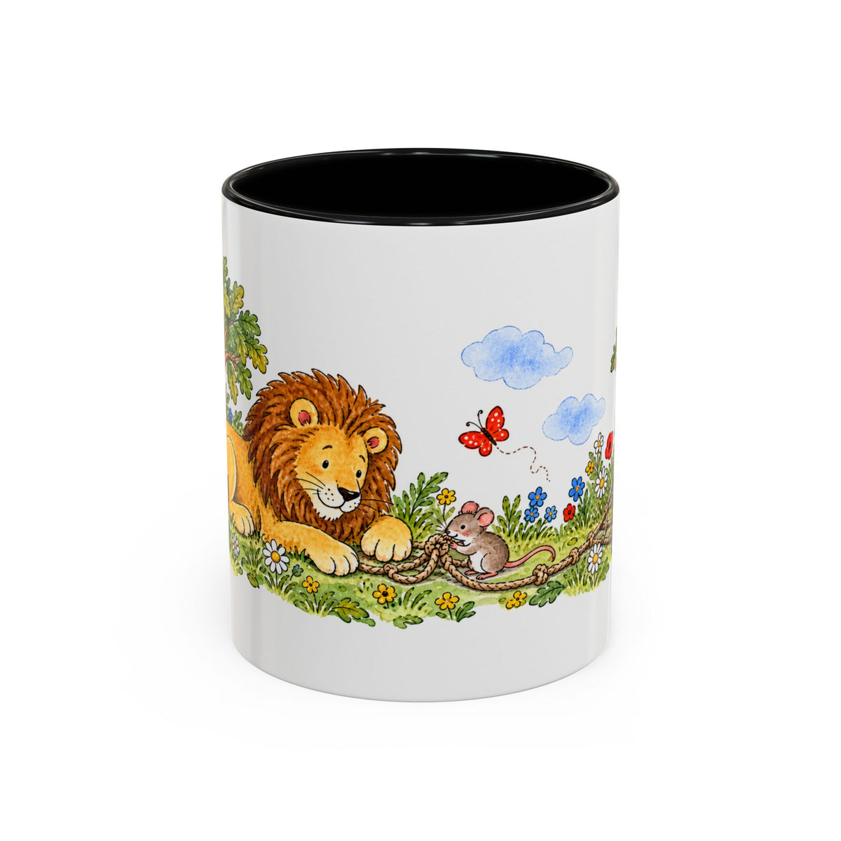 The Lion and the Mouse Mug | Storybook Fairy Tale Accent Coffee Mug | EveryLegend