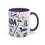O Canada True North Coffee Mug | Canadian Pride Gift | Accent Color Ceramic 11oz 15oz