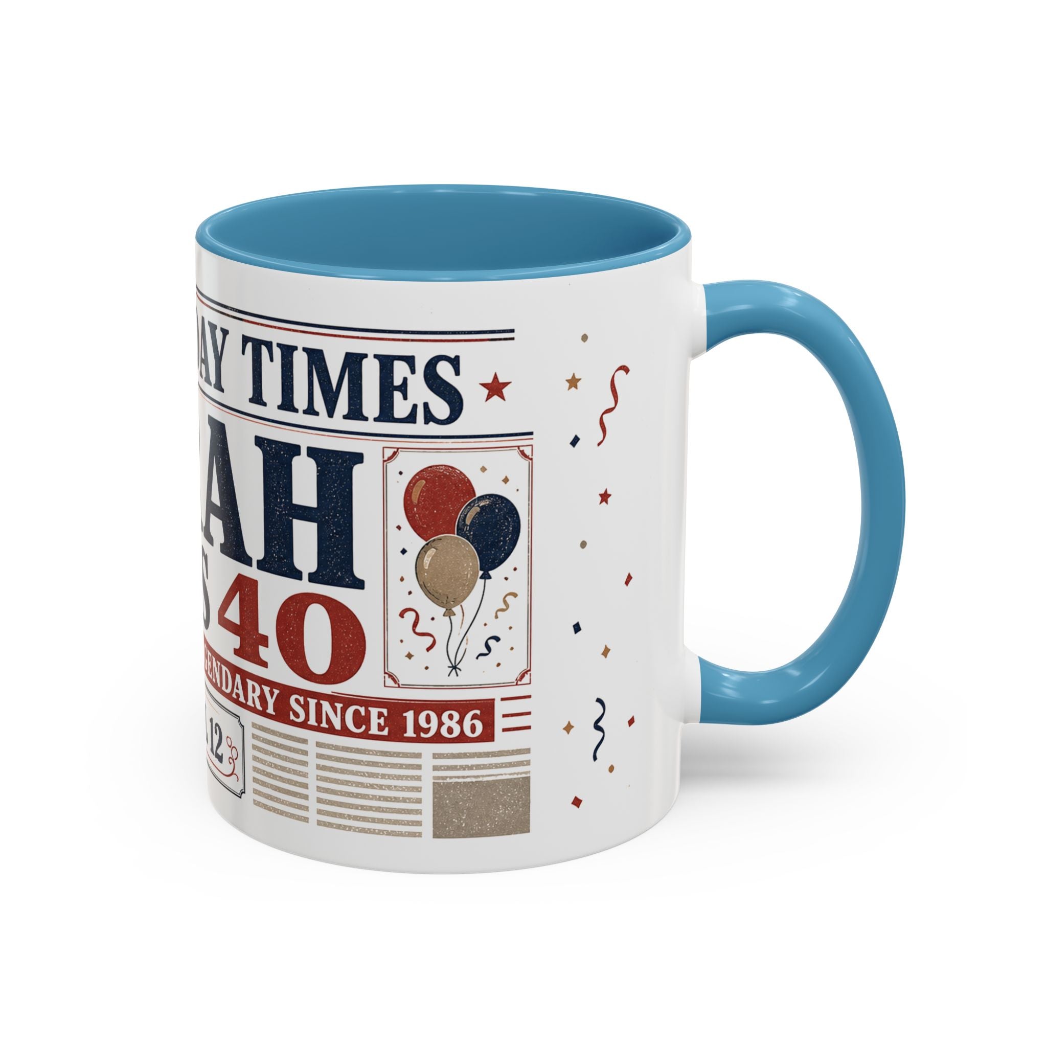 Birthday Newspaper Mug | Custom Name Age Date Gift | The Birthday Times Coffee Cup 11oz 15oz