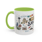 San Antonio Coffee Mug | Texas Souvenir City Gift | Accent Color Ceramic 11oz 15oz