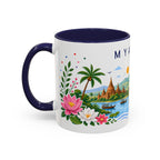 Myanmar Coffee Mug | Travel Souvenir Accent Mug | Place Gift Ceramic Cup 11oz 15oz