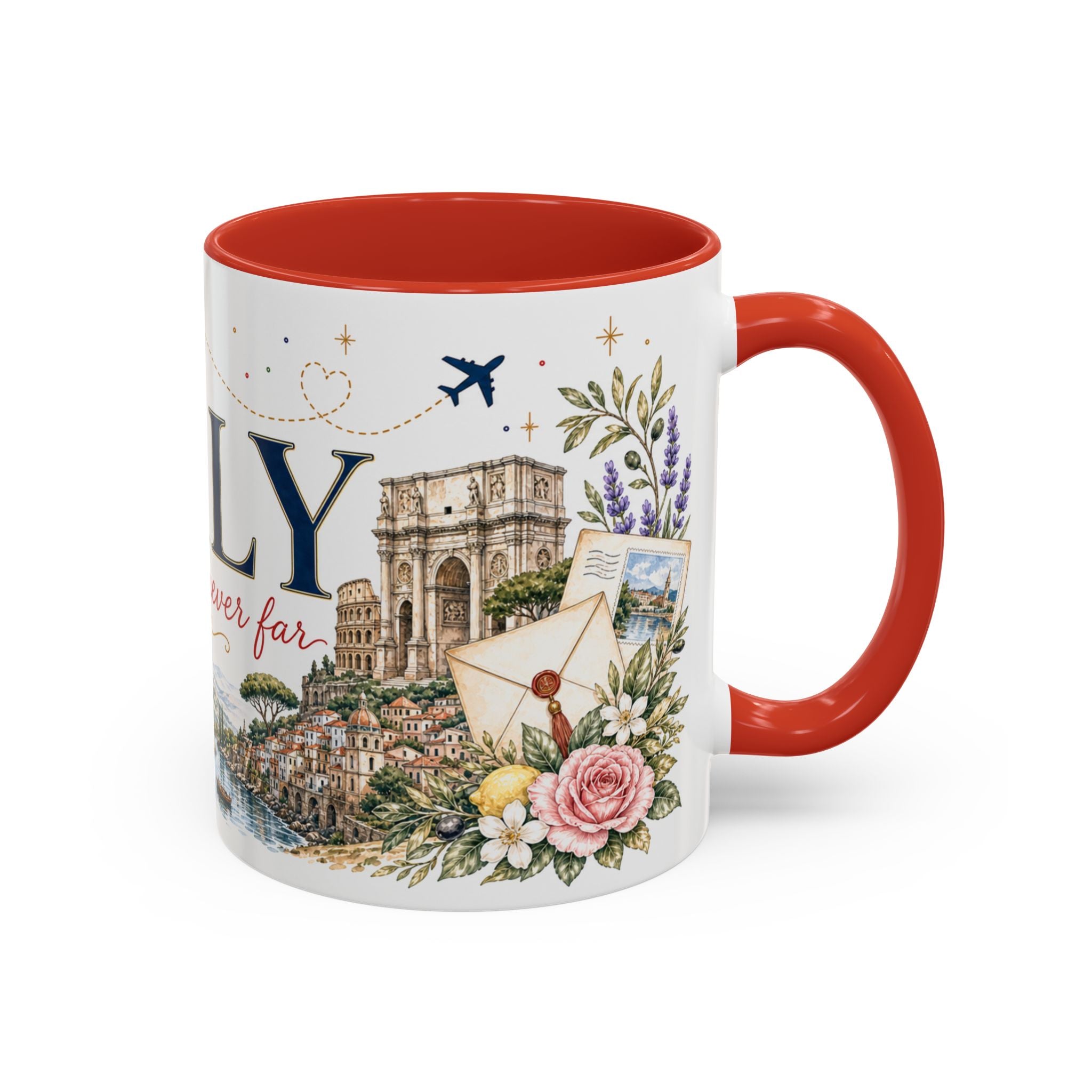 Italy Home Country Mug | Moving Away Gift | Long Distance Friendship | 11 oz 15 oz Accent Mug
