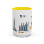 Dubai Coffee Mug | United Arab Emirates Travel Souvenir | Porcelain Decal City Gift | 11oz 15oz Accent Mug