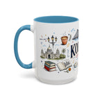 Kolkata Coffee Mug | India Souvenir Travel Gift | Accent Color Ceramic 11oz 15oz