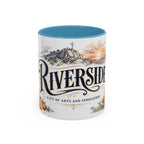 Riverside Coffee Mug | United States Travel Souvenir | Vintage Illustrated City Gift | 11 oz 15 oz Accent Mug