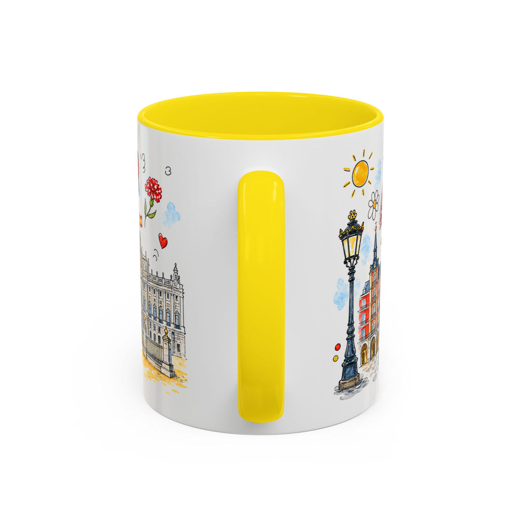 Madrid Travel Mug | European City Souvenir Accent Coffee Mug | 11oz 15oz Ceramic Cup