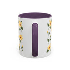 Hawaii Yellow hibiscus Mug, State Flower Floral Coffee Cup, 11oz Botanical Gift