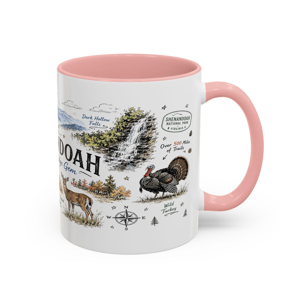 Shenandoah National Park Coffee Mug | Virginia Blue Ridge Hiking Autumn Gift | Accent Color Ceramic 11oz 15oz