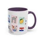 Dubrovnik Coffee Mug | Postage Stamp Collage Mug | Travel Souvenir Accent Cup 11oz 15oz