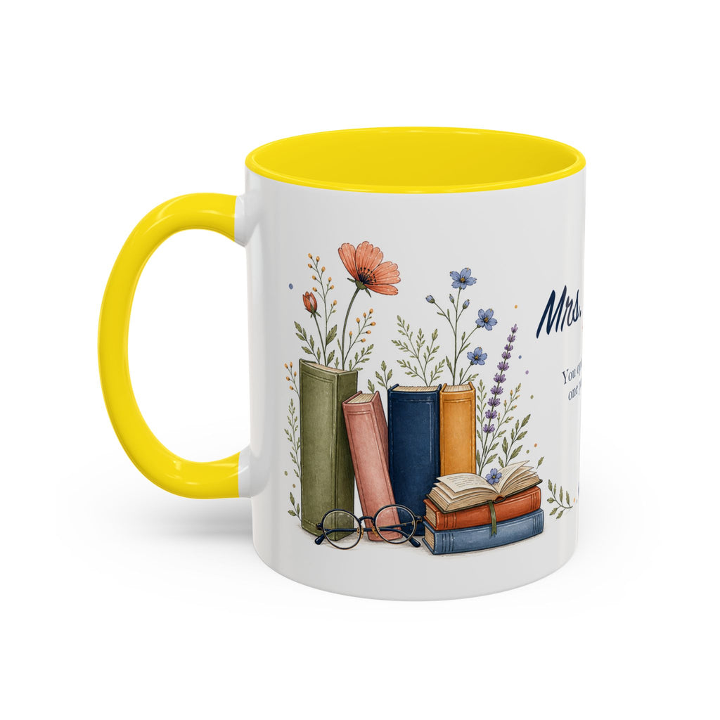 Personalized Reading Teacher Mug | Custom Name Book Lover Coffee Cup | Teacher Appreciation Gift