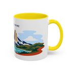 Torres del Paine Coffee Mug | Travel Destination Souvenir Gift | Accent Color Ceramic 11oz 15oz