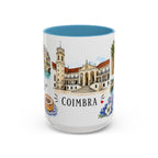 Coimbra Illustrated Travel Mug | City Souvenir Accent Coffee Mug | 11oz 15oz Ceramic Cup