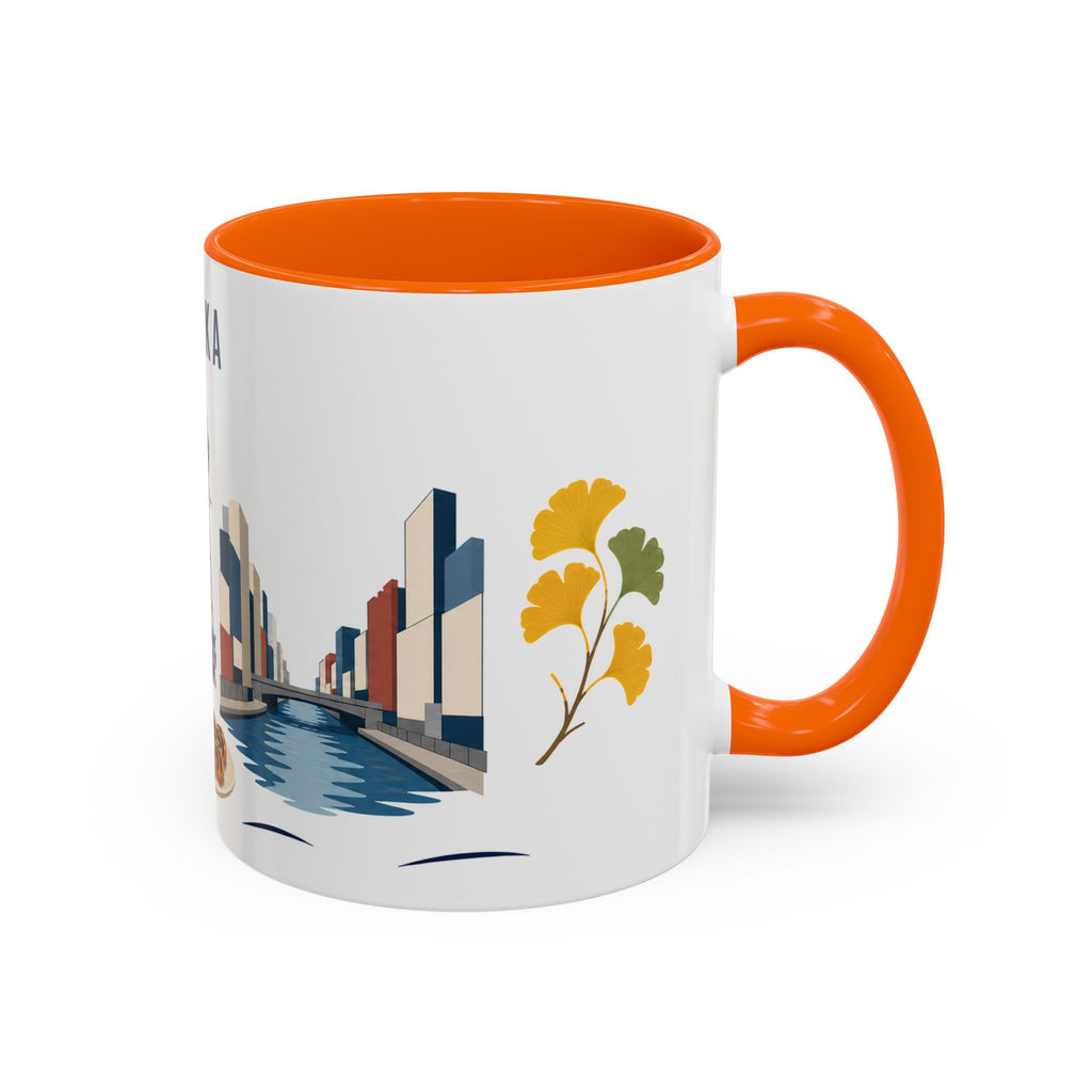 Osaka Coffee Mug | Japan Travel Souvenir | Porcelain Decal City Gift | 11oz 15oz Accent Mug