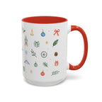 Philadelphia Christmas Mug | Watercolor Travel Souvenir | Holiday Gift | Accent Ceramic Coffee Cup 11oz 15oz