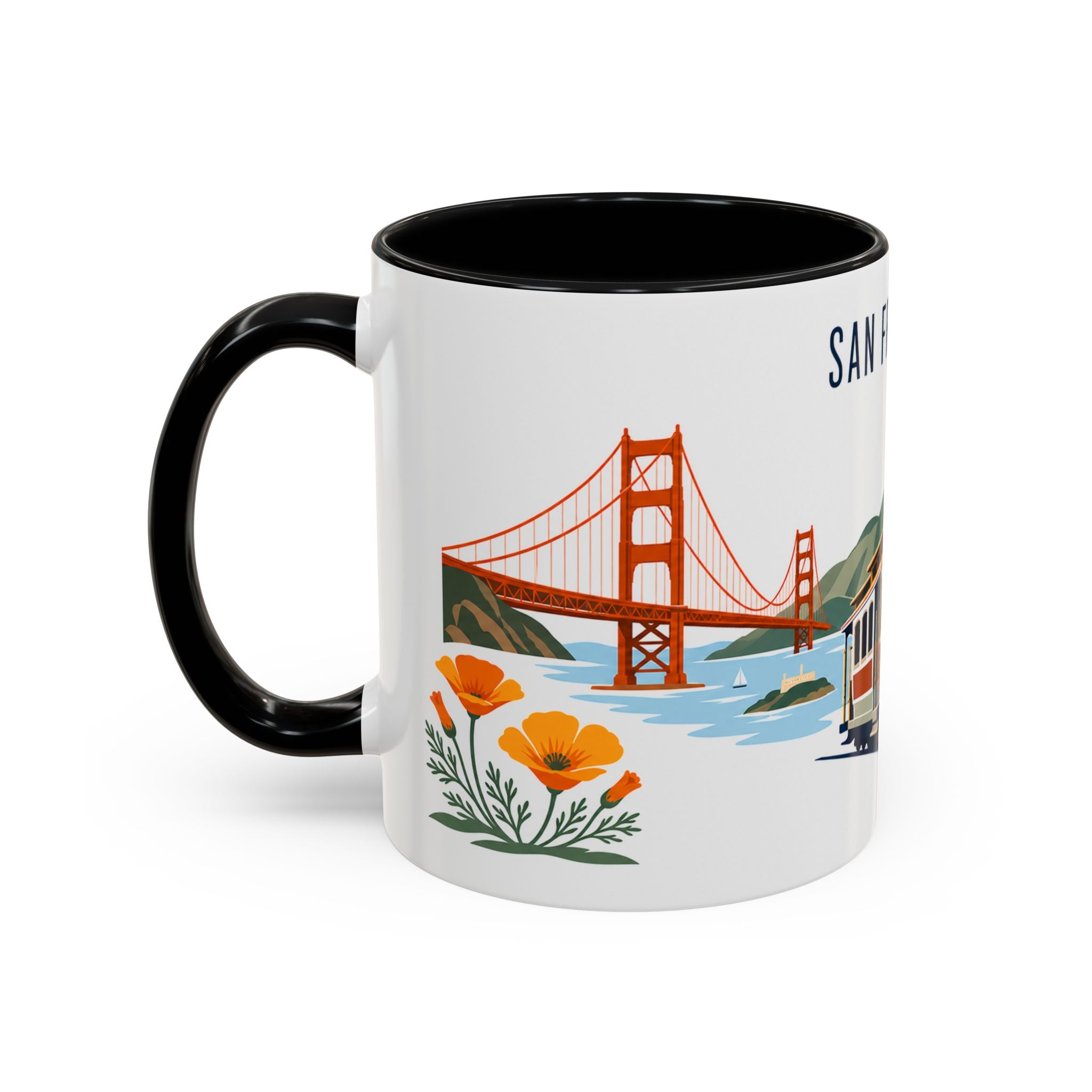 San Francisco Coffee Mug | United States Travel Souvenir | Porcelain Decal City Gift | 11oz 15oz Accent Mug
