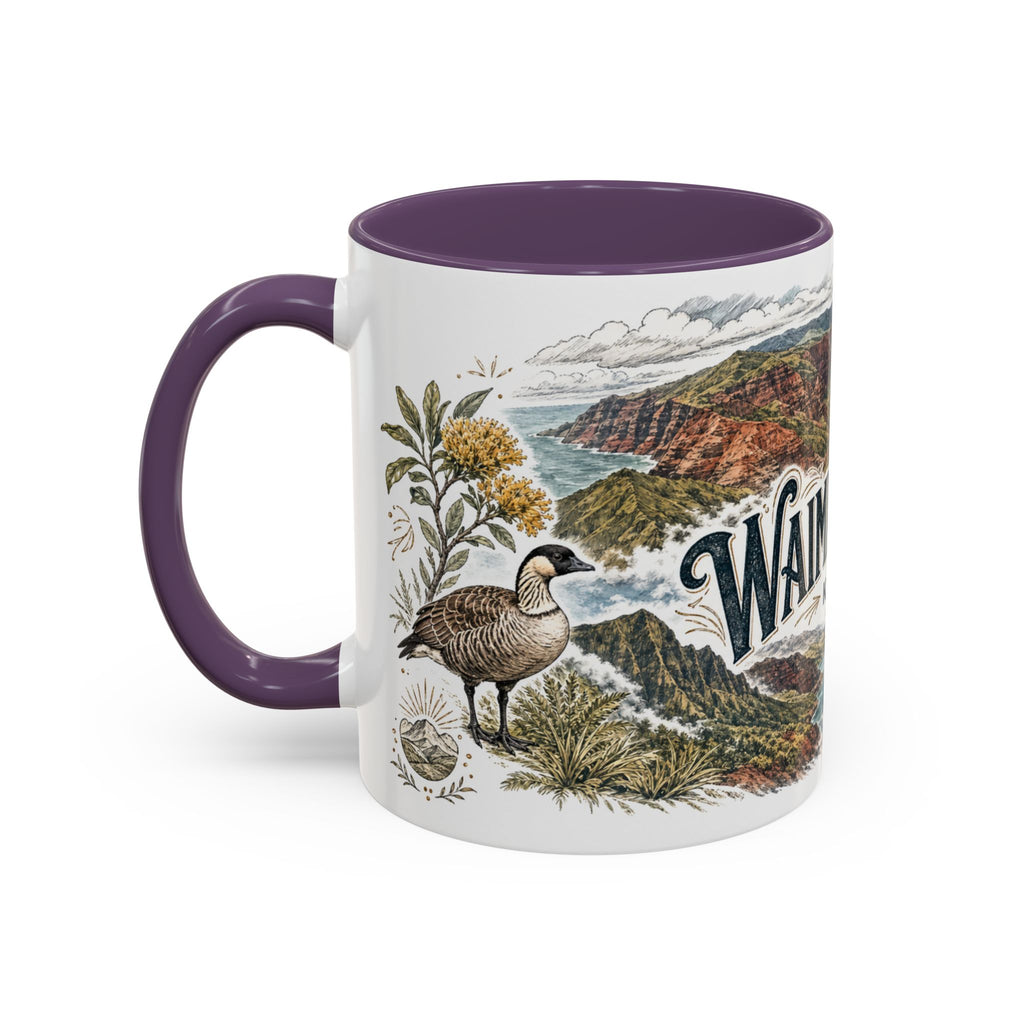 Waimea Canyon Mug, Kauai Travel Souvenir, Bucket List Gift, Accent Ceramic Coffee Mug 11oz 15oz