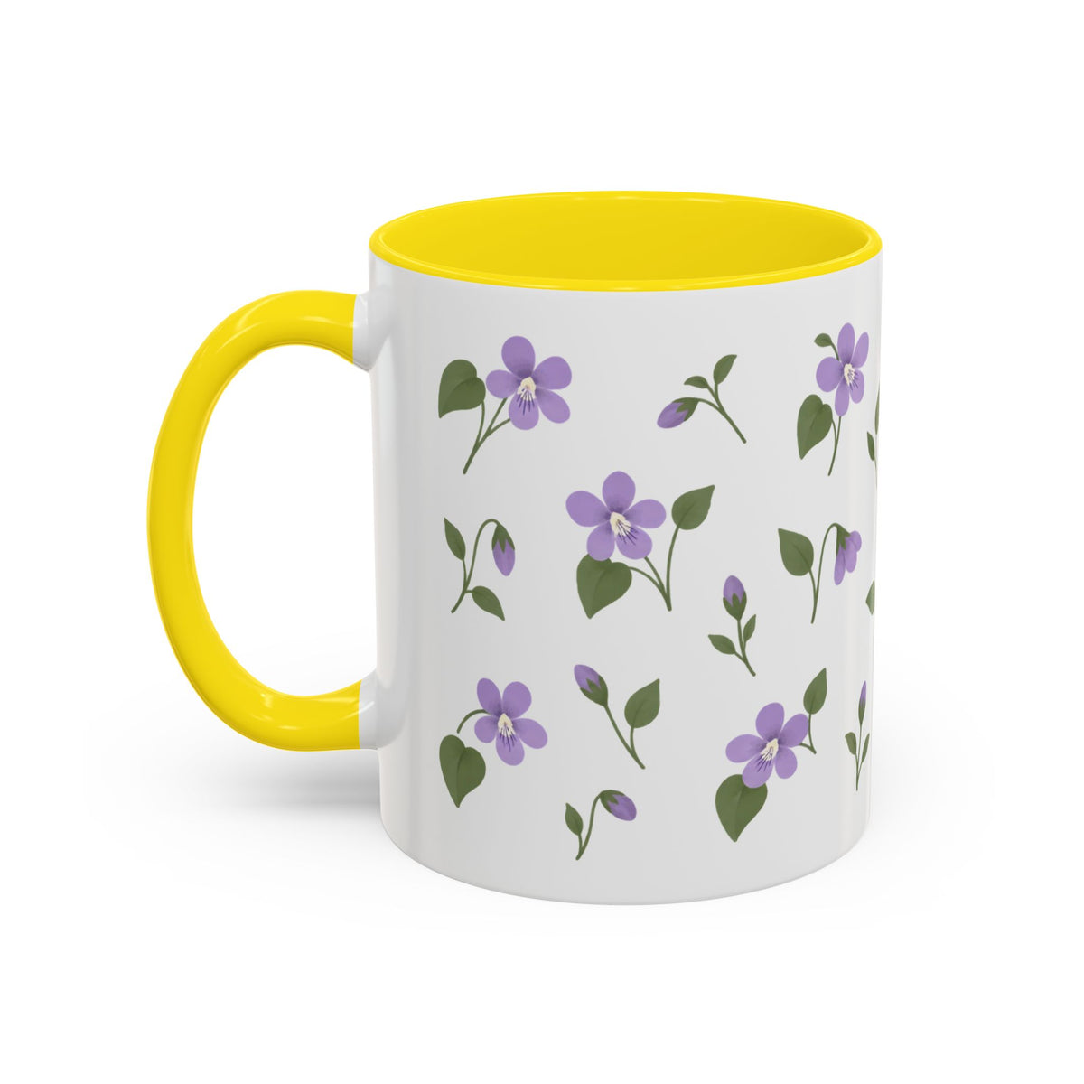 Illinois Violet Mug, State Flower Floral Coffee Cup, 11oz Botanical Gift