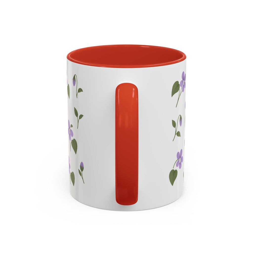 Illinois Violet Mug, State Flower Floral Coffee Cup, 11oz Botanical Gift