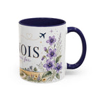 Illinois State Map Mug | Botanical Travel Sketch, Moving Away Gift (11oz 15oz)